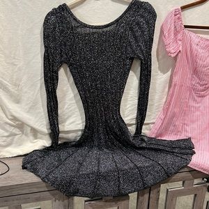 Cocktail dress - black with silver